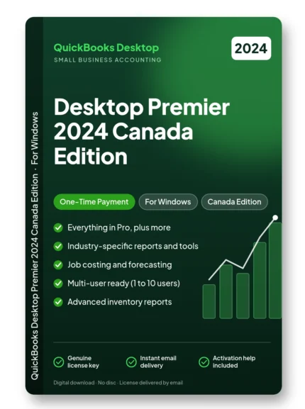 Quickbooks Desktop Premier 2024 Canada Edition – one-time payment license