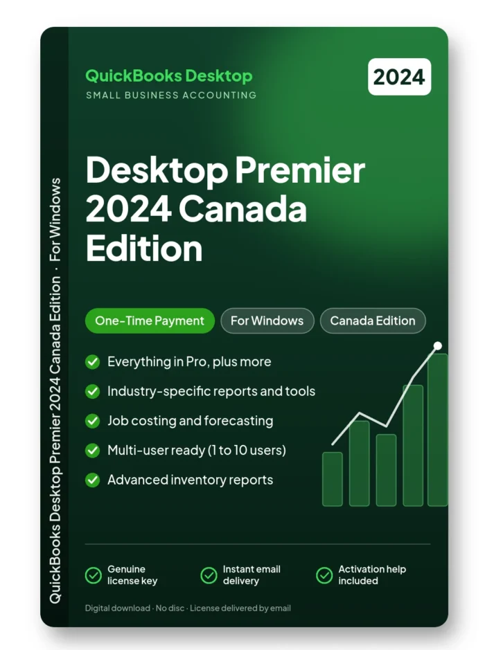 Quickbooks Desktop Premier 2024 Canada Edition – one-time payment license