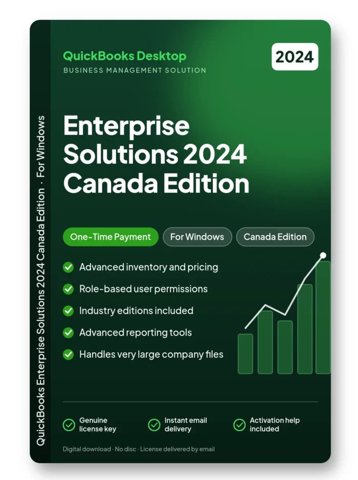 Quickbooks Enterprise Solutions 2024 Canada Edition – one-time payment license